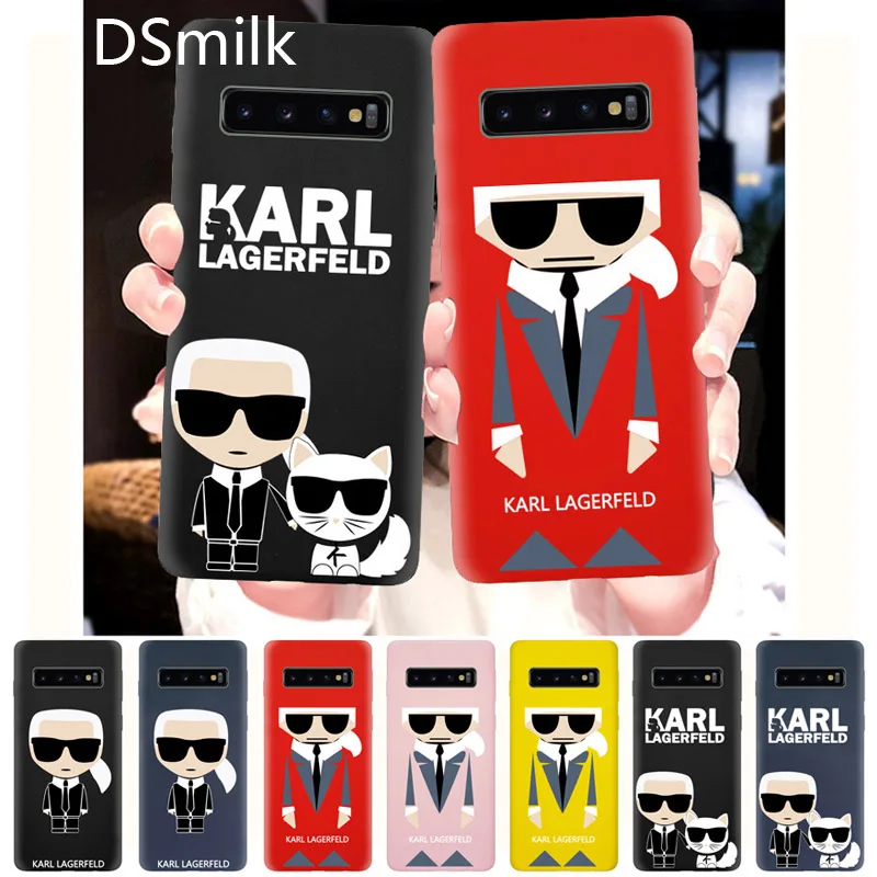 DSmilk чехол для телефона samsung Galaxy S10 S9 S8 S7 S6 Plus Lite edge черный силиконовый мягкий