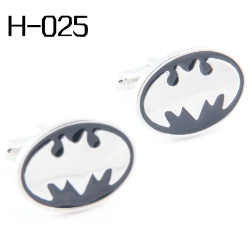 

Men's Accessories Free Shipping:High Quality Cufflinks For Men Superhero 2016Cuff Links Wholesales Silver color Black Batman