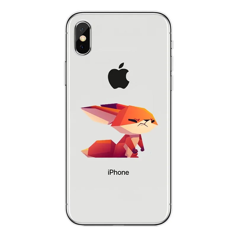 TPU Mr. Fox com oculos Прозрачный мягкий силиконовый защитный чехол для мобильного телефона для iphone 4 5 6 7 8 plus X XR max Caso Coque - Цвет: TPU