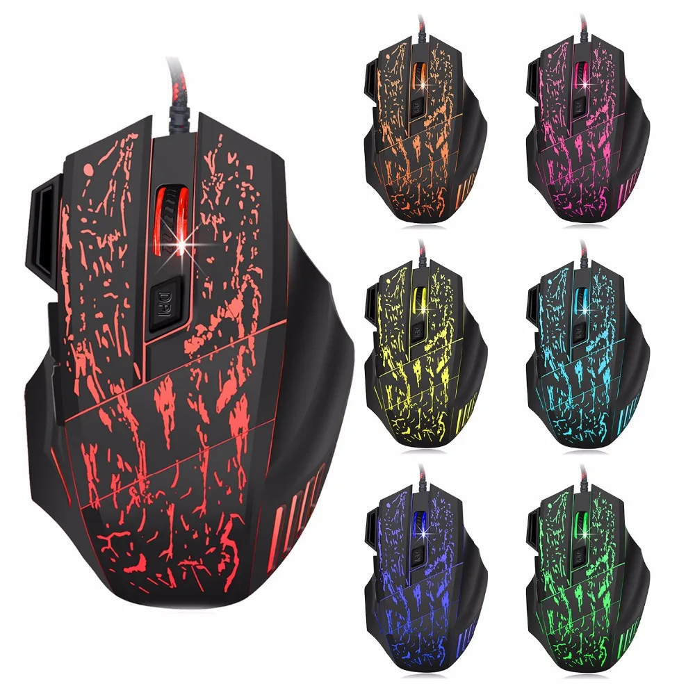 russian gaming keyboard mouse combo backlit led colorful gaming mouse breathing light 7 buttons 3600dpi for desktop laptop free global shipping