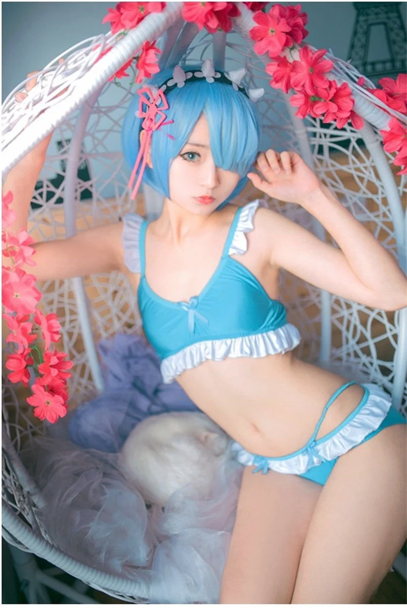Re:Zero Ram Rem костюмы для косплея комплекты бикини бюстгальтер нижнее белье штаны