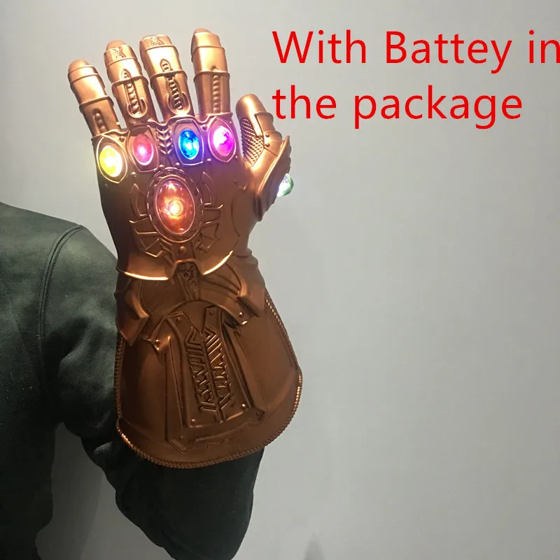 Светодиодный светильник Thanos Gauntlet Косплей светодиодный перчатки ПВХ игрушки для детей и взрослых подарок костюм реквизит