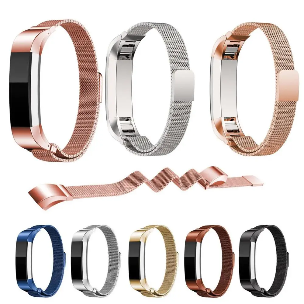 Для Fitbit Alta HR и Bands металлические маленькие Большие серебряные розовые золотые