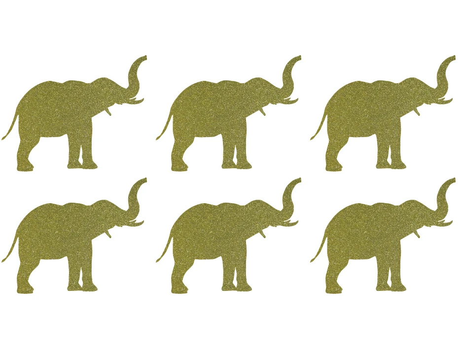 5x3 9 см Слон Золотой Блеск стикер этикетка | Дом и сад