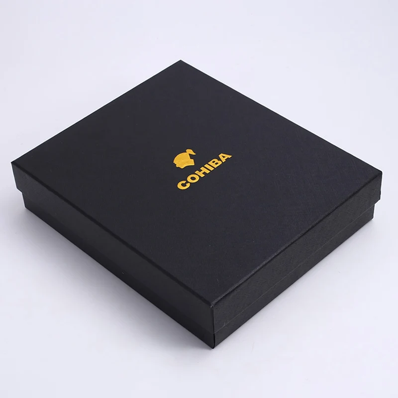 COHIBA Портативный кожаный чехол для сигар дерево кедра с подкладкой большой