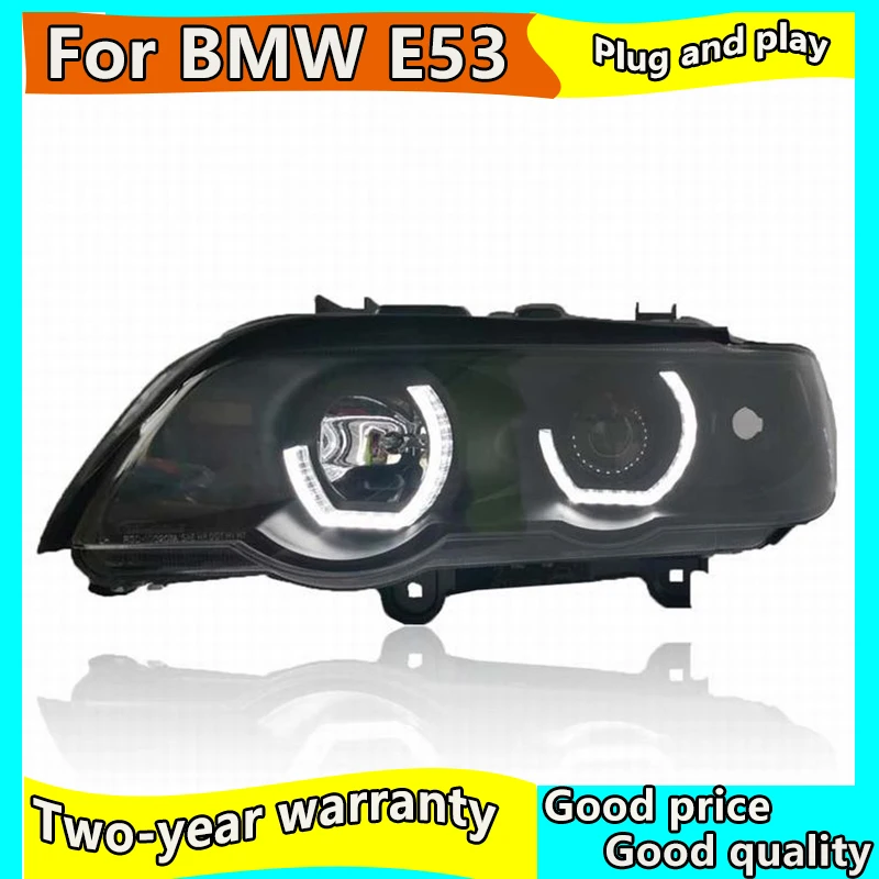 Автомобильный Стайлинг 2 шт. фары в сборе для BMW X5 E53 1998 2003 года 3.0i 4.4i 4.6is 4.8is с