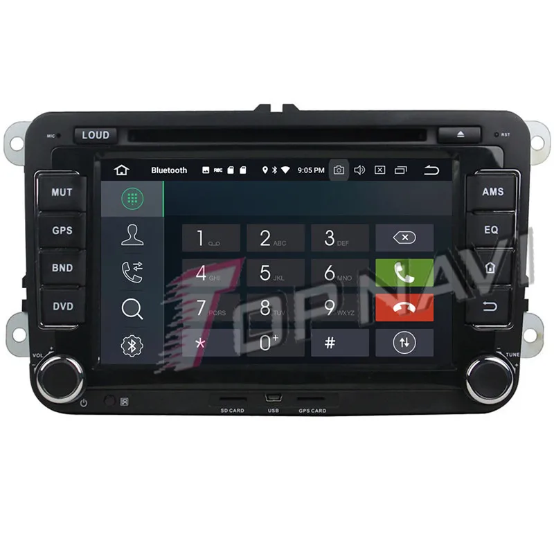 Topnavi Android 9 0 автомобильный DVD головное устройство плеер для VW PASSAT Golf TOUAREG Santana