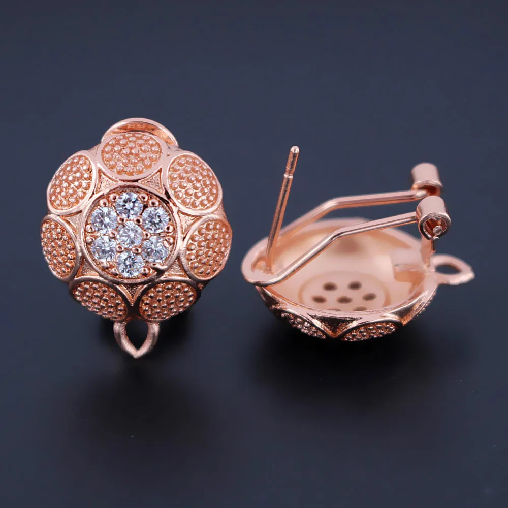 Серьги-клипсы с микрозакрепкой из фианита зажим подвесками металлическая