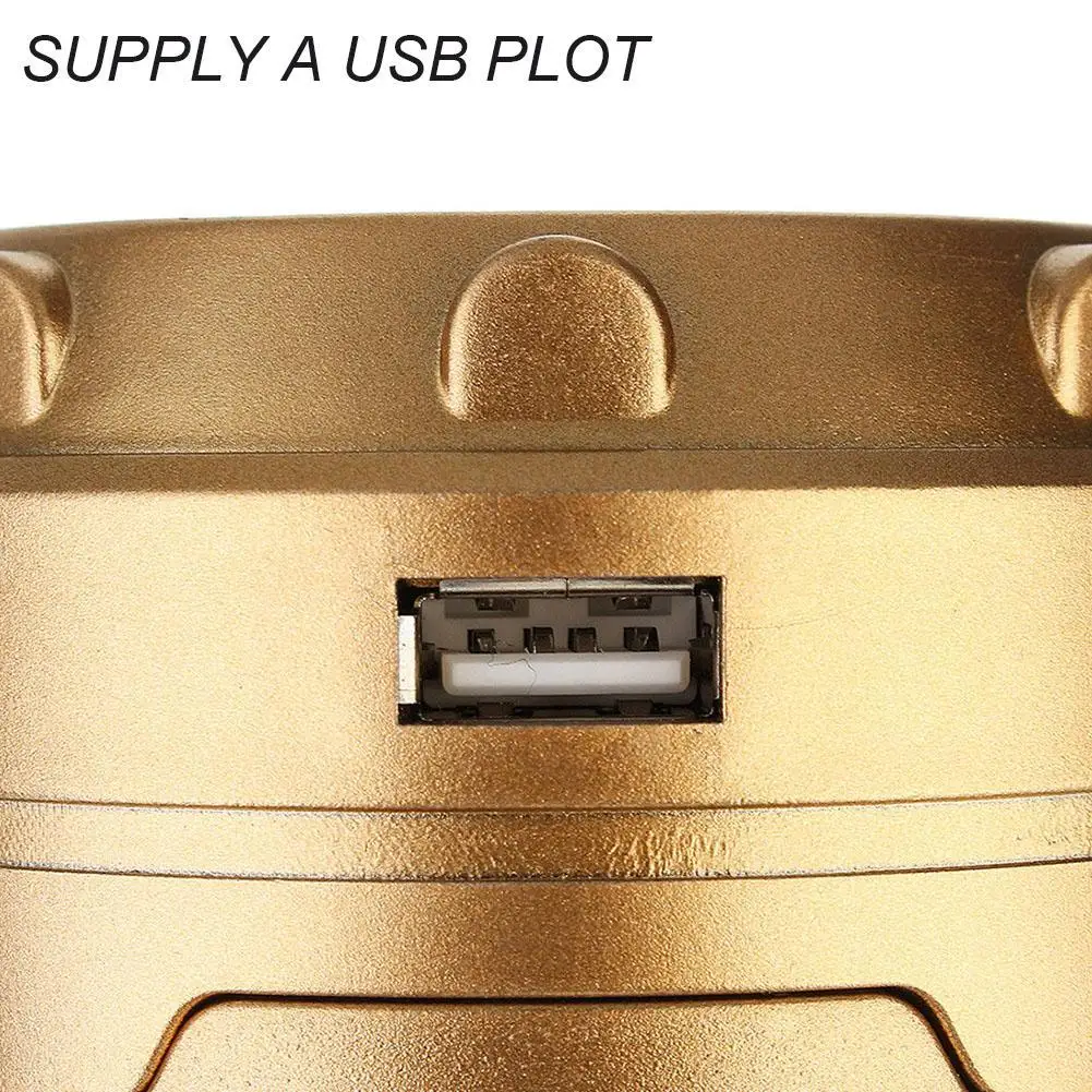 Портативный Кемпинг туризм Солнечный фонарь светильник USB перезаряжаемый