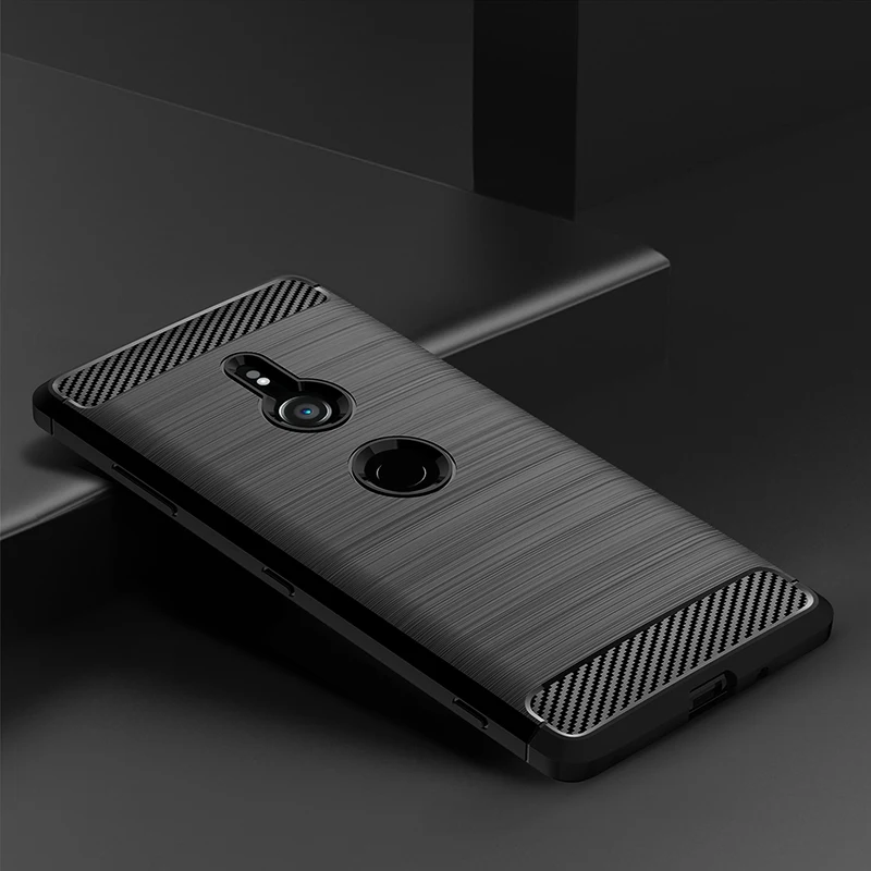 Чехол для Sony Xperia XZ3 XZ2 XZ1, мягкий силиконовый чехол из матового углеродного волокна для Sony Xperia XZ3 XZ 3, прочные армированные чехлы для телефонов, чехол