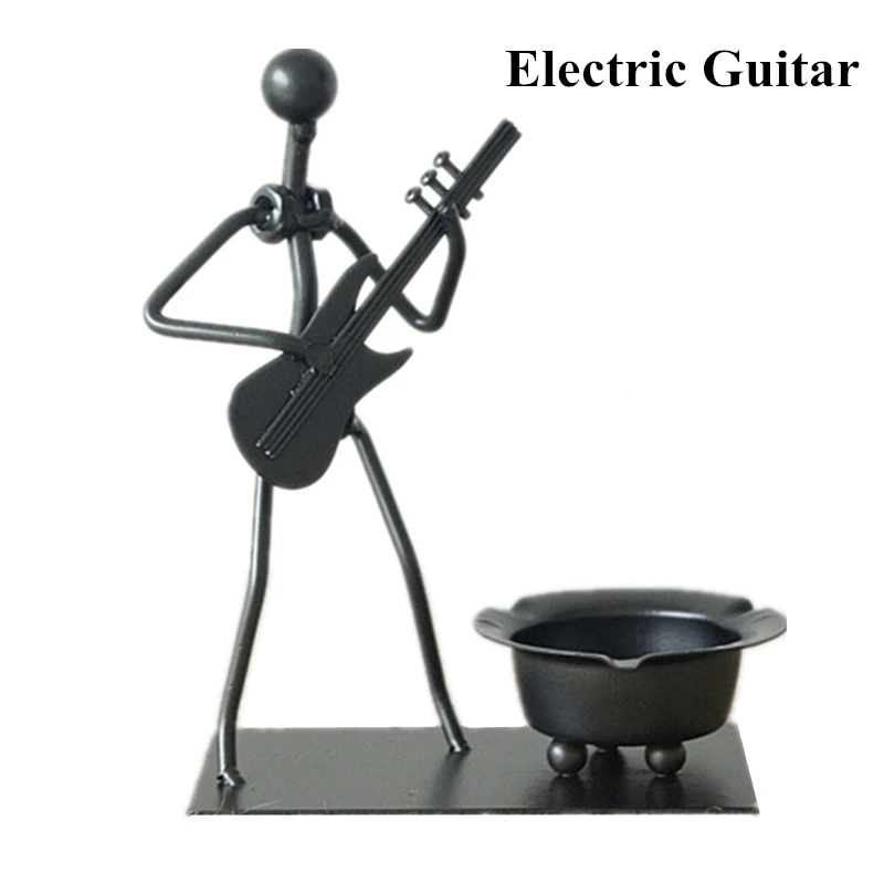 Electric Guitar VILEAD 5,3 ''железная музыкальная группа Статуэтка металлическая Музыкальная статуэтка миниатюрная необычная железная модель музыкальный плеер пепельница ремесла домашний декор - Цвет: Electric Guitar