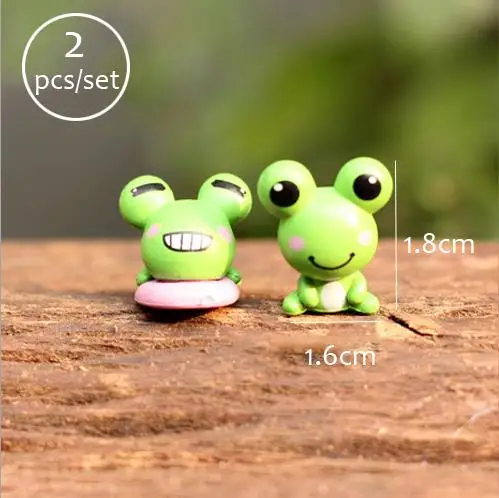 BAIUFOR миниатюрные животные Сказочный Сад Miniaturas микро пейзаж из мха diy Террариум аксессуары фигурки для домашнего декора - Цвет: frog