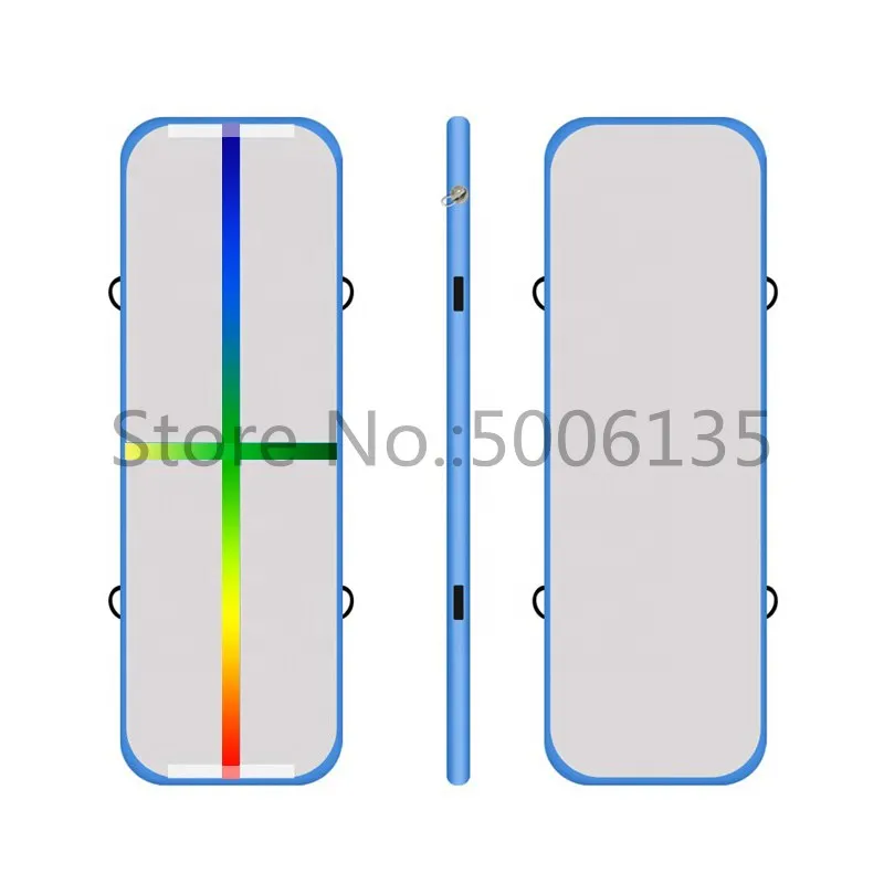 blue color line Воздушный трек акробатика коврик для занятий гимнастикой, надувные Airtrack коврики с электрический воздушный насос для дома Применение Чирлидинг Training - Цвет: blue color line