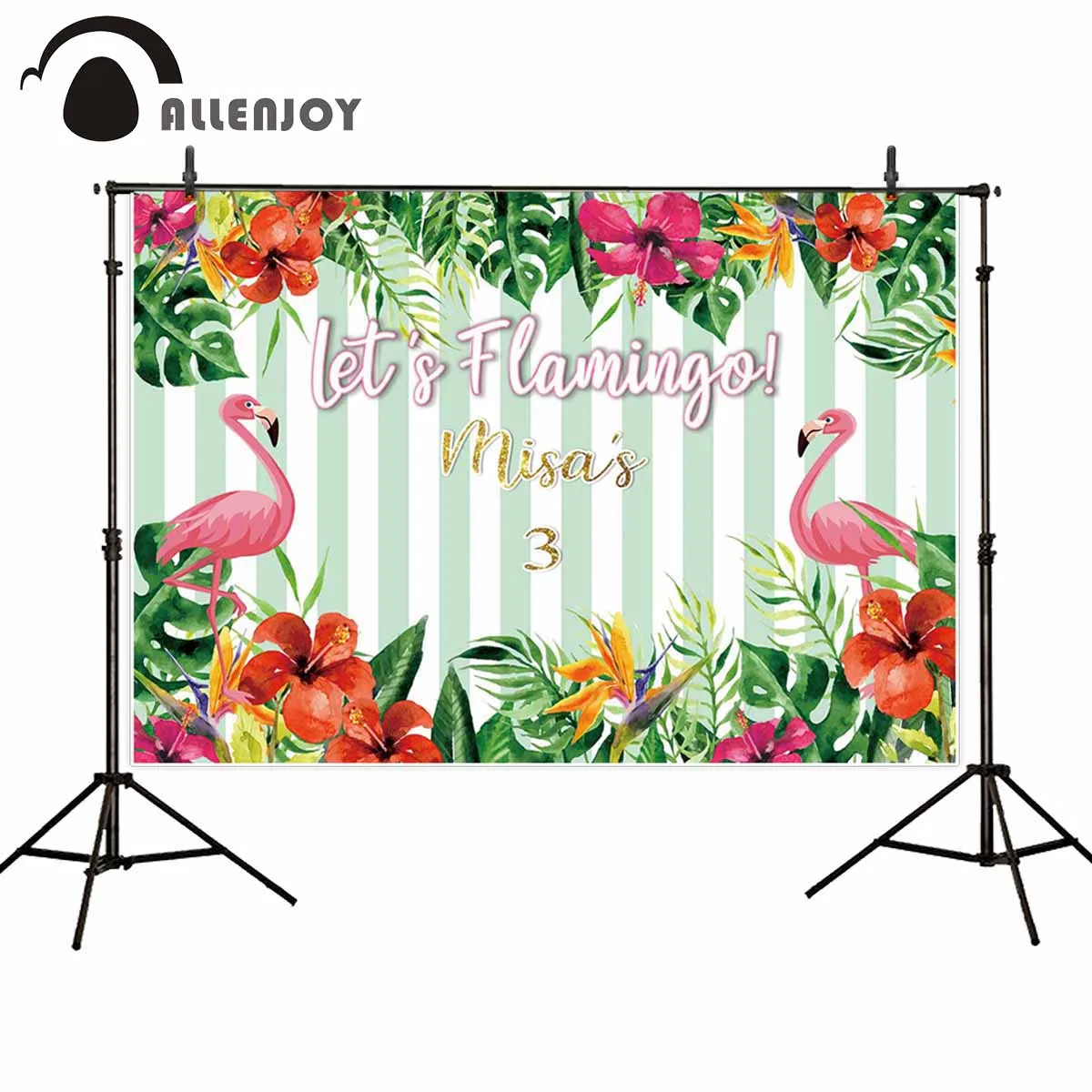 Allenjoy детский фон для фотографии тропические растения цветы бледно зеленые