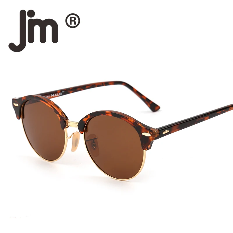 JM Ретро поляризационные солнцезащитные очки Круглый Объектив для мужчин и