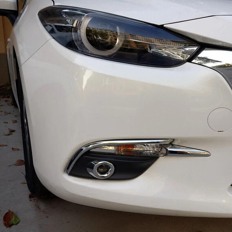 Авто аксессуары подходят для Mazda 3 Axela 2017 ABS Хром Передняя противотуманная фара