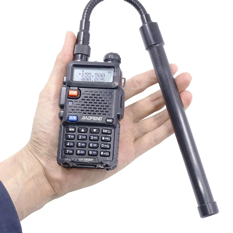 Складная антенна ABBREE Goose туба SMA Female для рации Baofeng радиоприемник Walkie Wlkie с УФ
