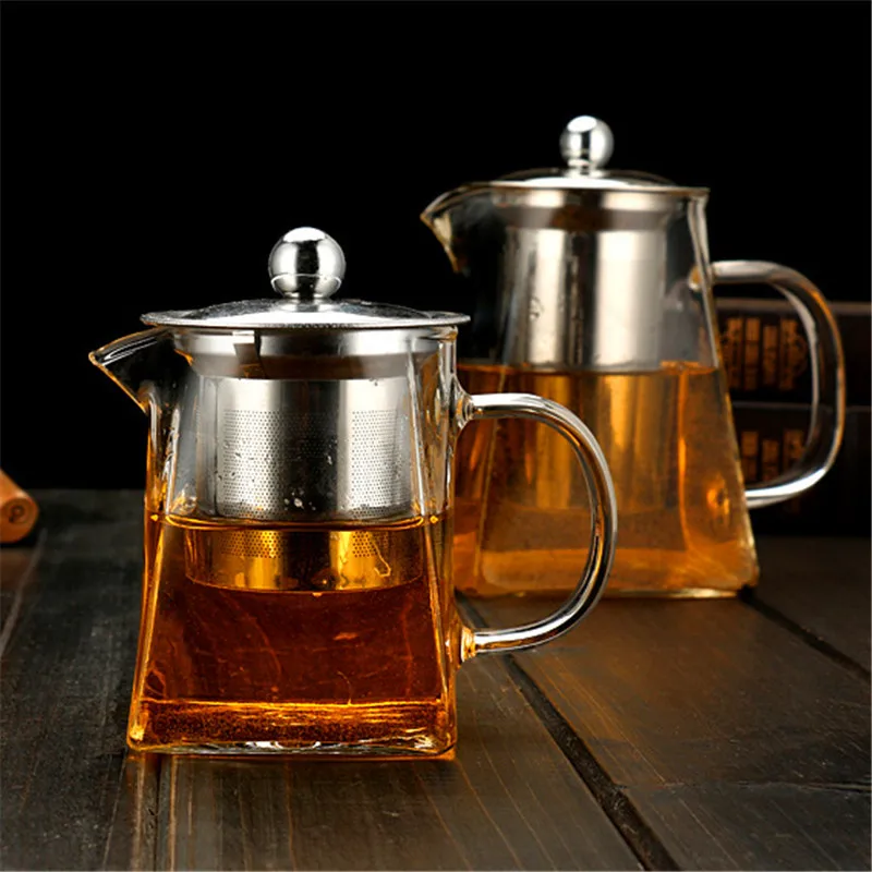 Чайник пузырьковый с фильтром из нержавеющей стали утолщенный стеклянный