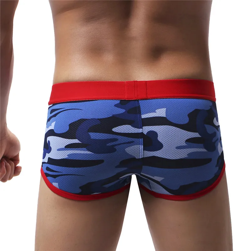 3PCS/Lot Boxers Sexy Men Underwear Camouflage U Pouch Trunk Underpants Low Waist Fashion Boxer Breathable Shorts Underwear
