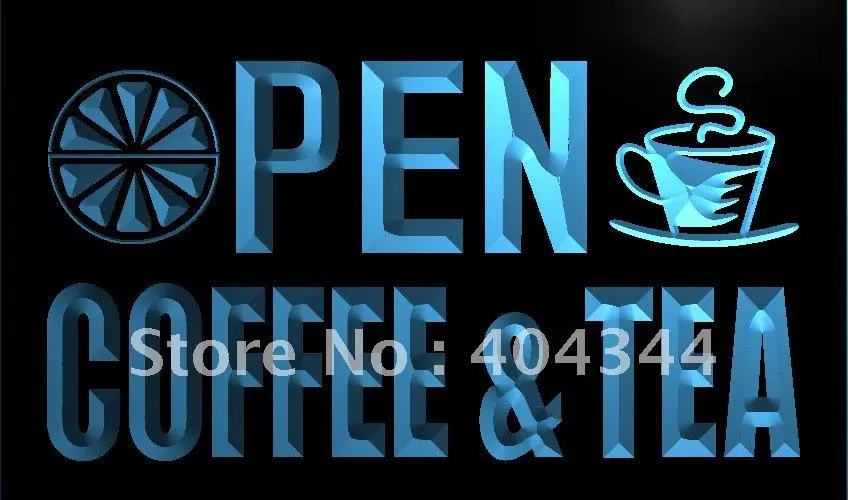 

LK673- OPEN Coffee Tea Cafe Juice LED Neon Light Sign home decor crafts