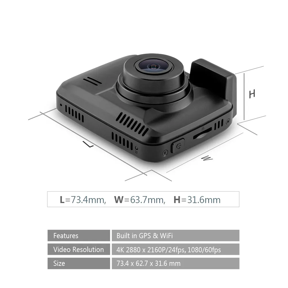 4K HD мини-автомобиль DVR wifi видеорегистратор gps камера ночного видения g-сенсор регистратор vidioregistrator dashcam dual 2019NEW