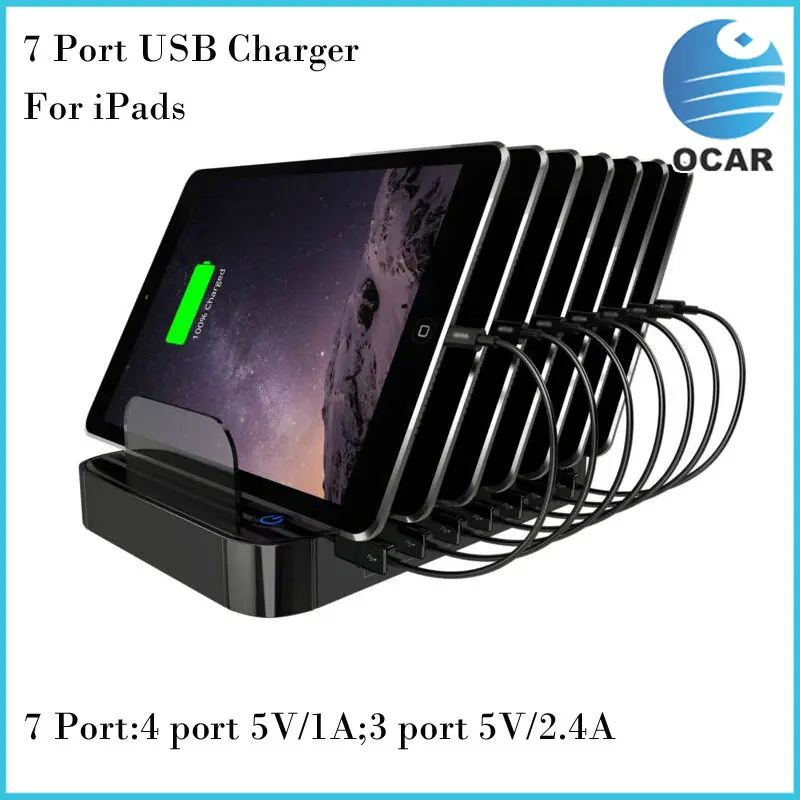 Бесплатная доставка alibaba экспресс ocar usb стены зарядное устройство 7 порта для