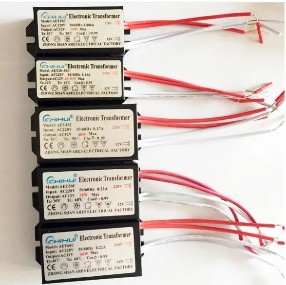 3 년 보증 할로겐 램프에 대 한 충분한 전원 전자 변압기 ac 220 v ac12v 20 w-250 w 선택적 led 드라이버