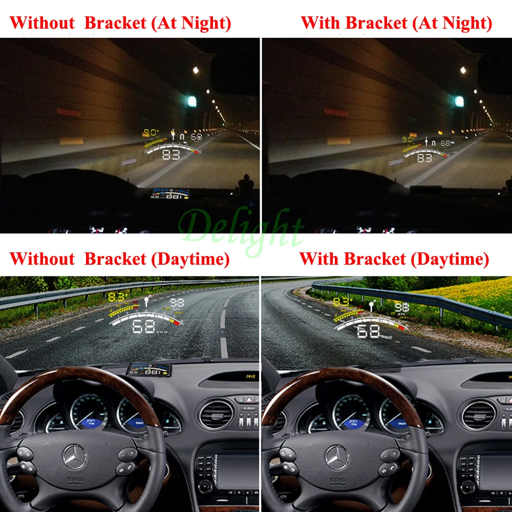 Автомобильный держатель HUD ActiSafety 5 дюйма кронштейн для подключения OBDII разъем OBD2