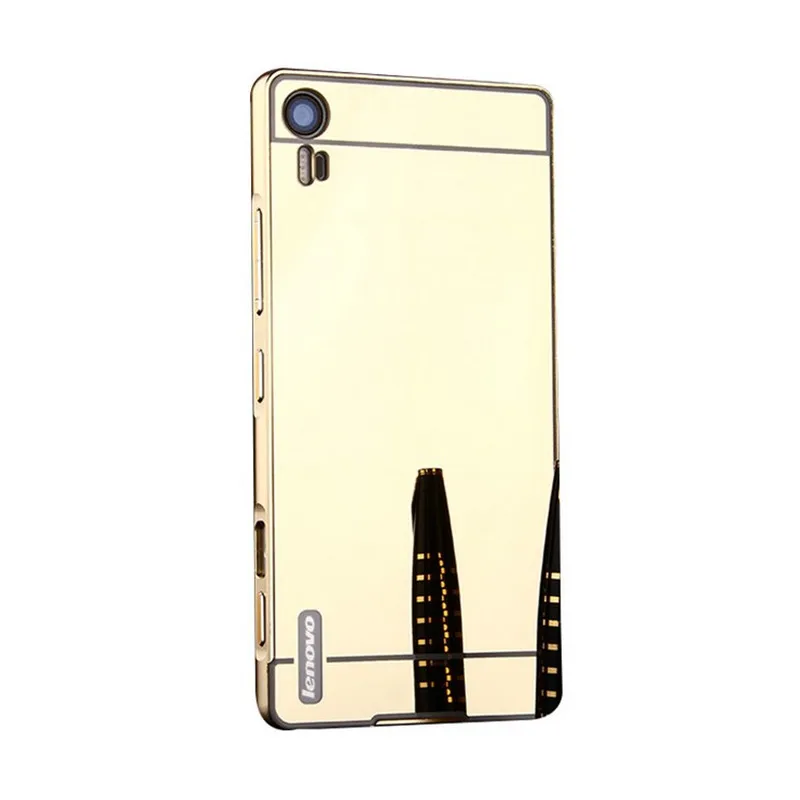 Для lenovo Vibe Shot Z90 металлический алюминиевый бампер рамка чехол для lenovo Vibe Shot Z90 Z90-3 Z90-7 с зеркальной задней крышкой ПК