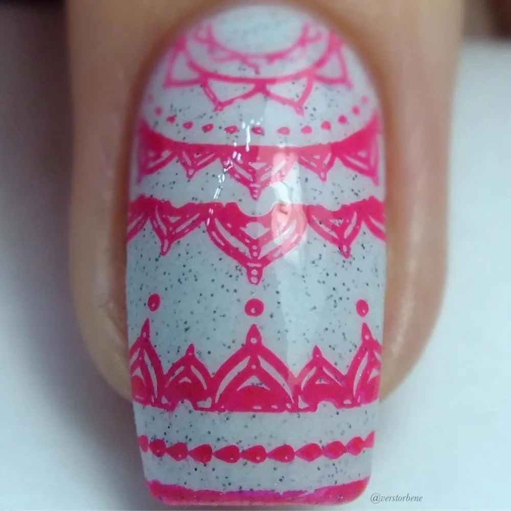 KADS Новый Элегантный Цветок Печати Трафарет Искусства Ногтя Пластины Для