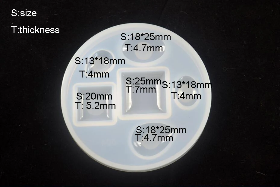 1 комплект кристальная квадратная капля овальная силиконовая форма кабошон