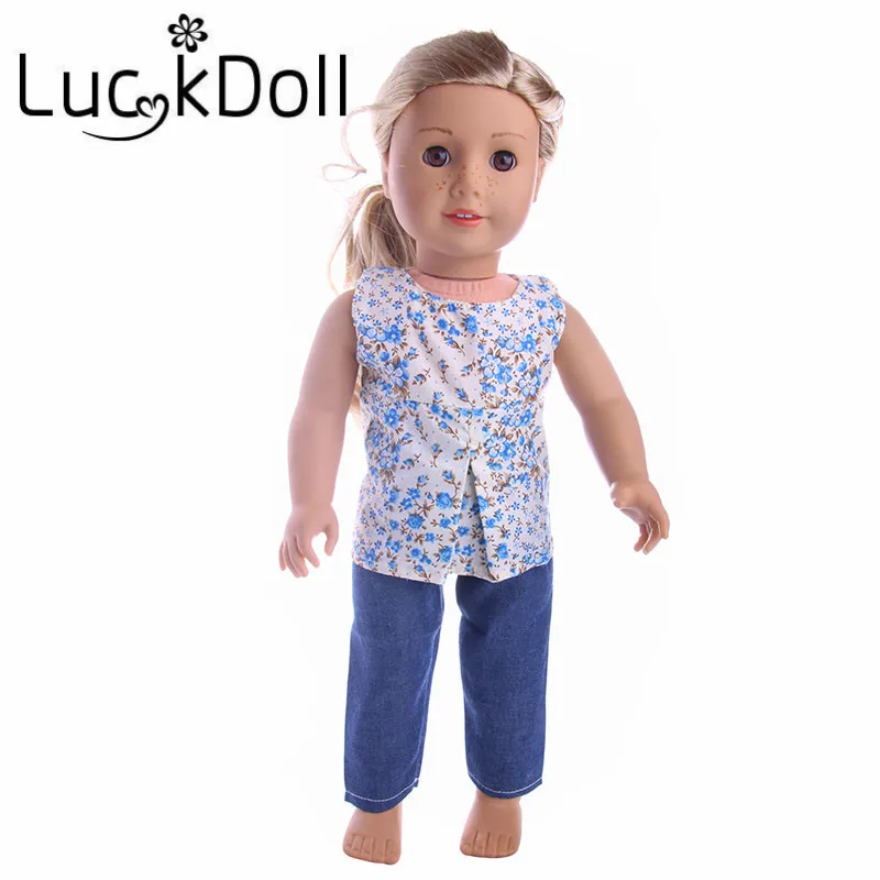 Новое поступление жилет и брюки костюм для 18 дюймовой куклы детский лучший