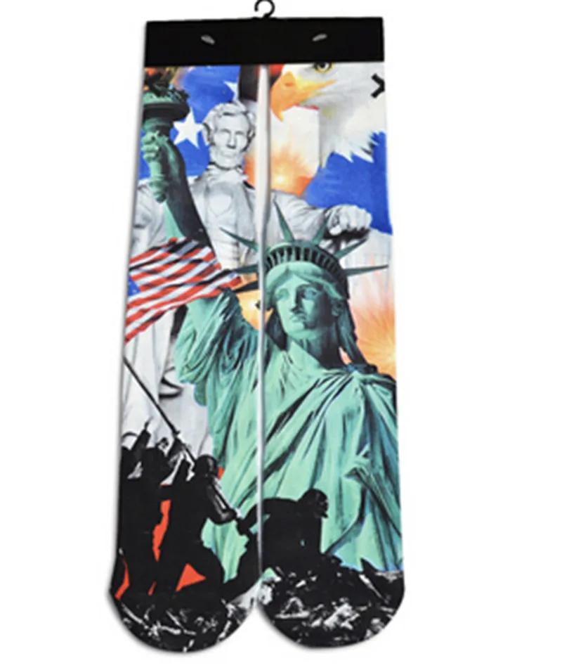 

Newest design sock USA Statue of Liberty/Marilyn Monroe Men Women High Socks fashion casual harajuku sock