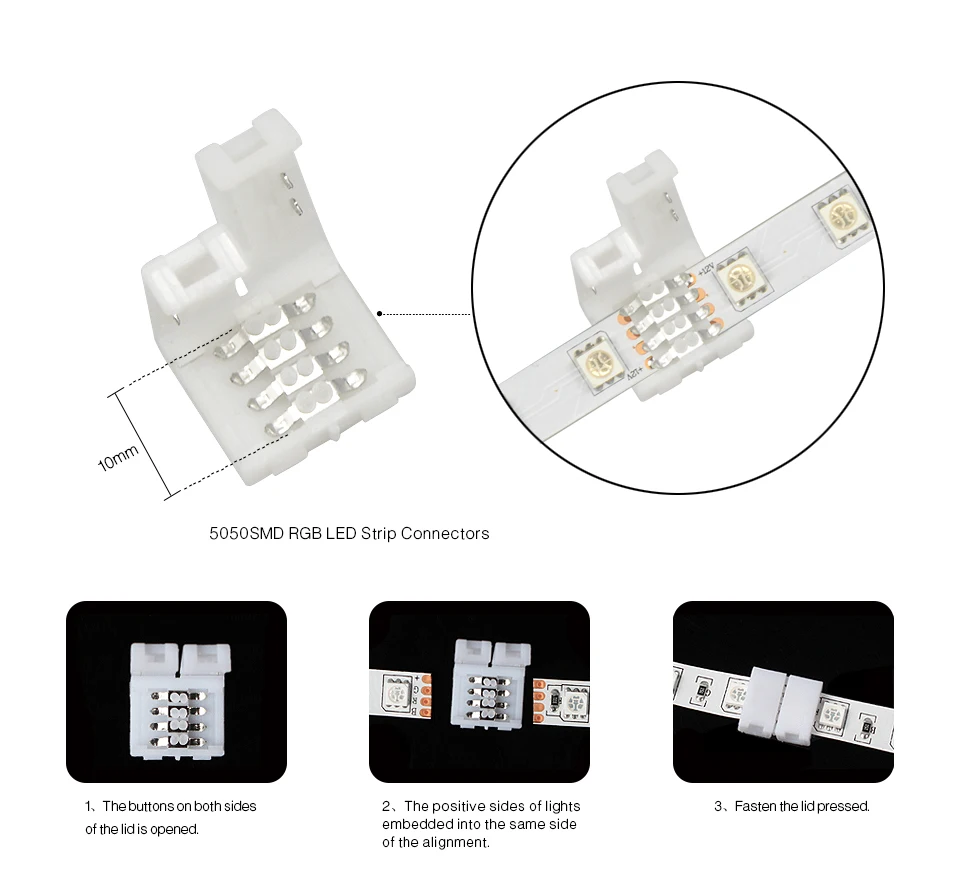 5 шт. 2Pin 4pin 10 мм RGB один цвет Сварка аксессуары Пайки PCB к PCB кабель адаптер для 5050 светодиодные ленты светильник