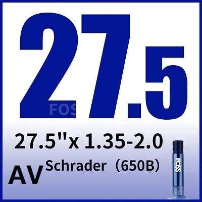 27.5x1.35-2.0 AV Фосс камера велосипедной шины 16/18/20/24/26/27,5/2" дюймов 700C трубки дорожный велосипед MTB горный велосипед/складной велосипед из термопластичного эластомера трубки Тайвань - Цвет: 27.5x1.35-2.0 AV