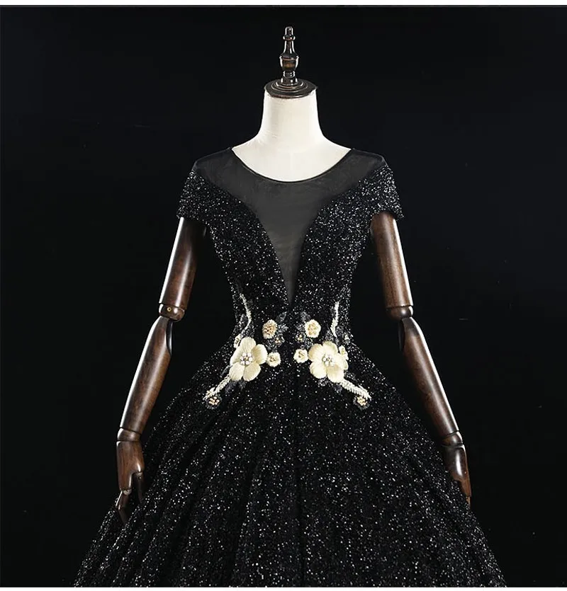 Сексуальное черное бальное платье, бальное платье vestidos De 15 Anos, недорогие милые платья 16 лет, бальное платье