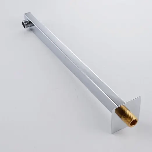 Замена ванная комната 16-дюймовые Душа Арм с Фланцем ПРЯМОУГОЛЬНЫЕ полированный