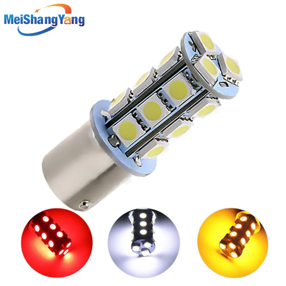 1156 BA15S 18 SMD 5050 красный белый желтый светодиодные автомобильные лампы p21w R5W