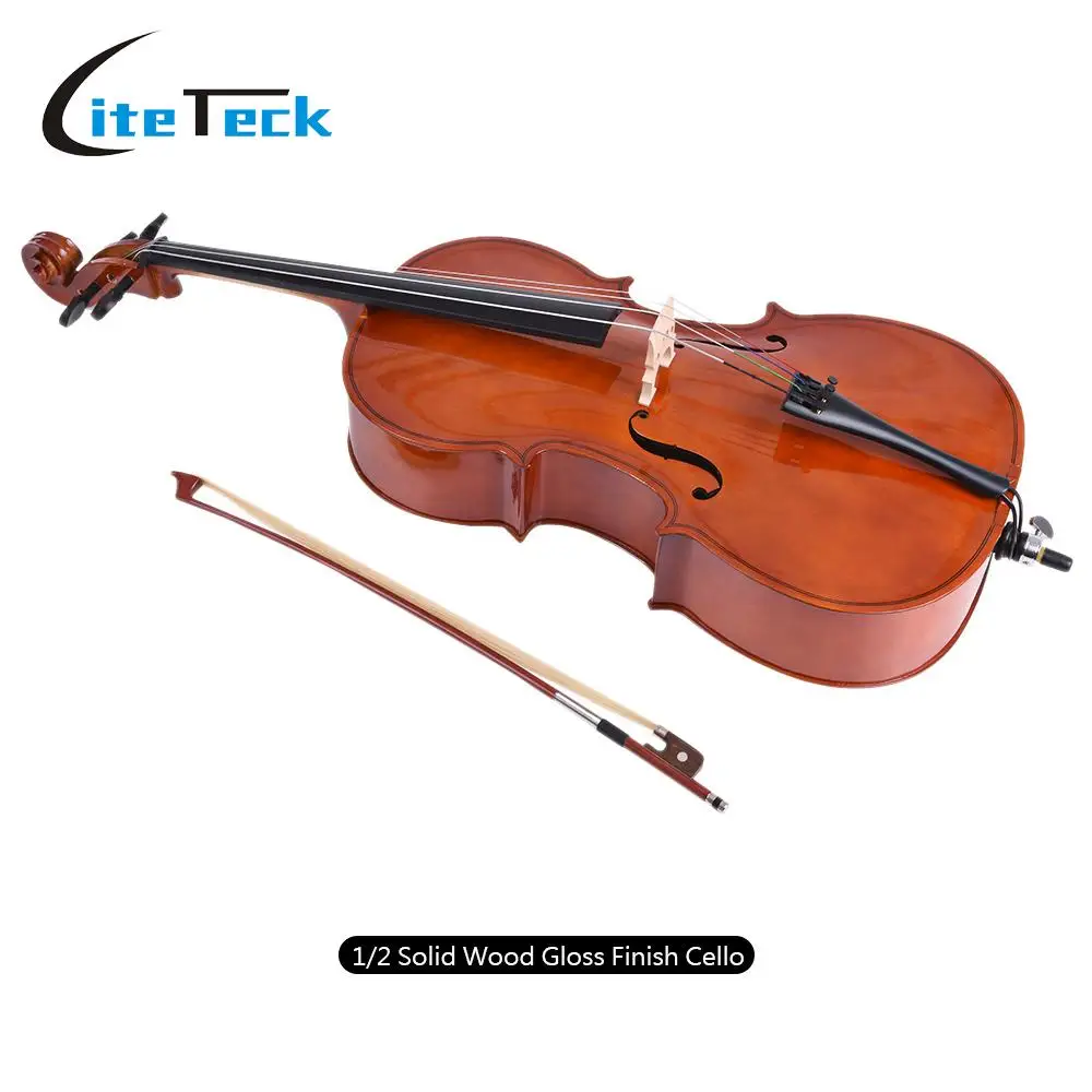 1/2 деревянная Виолончель с глянцевой отделкой липа доска для лица бантом