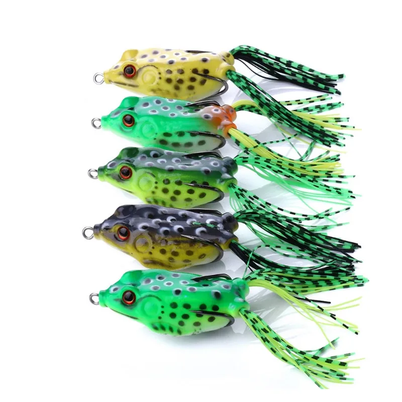 

1PCS 6cm 12g Soft Frog Lure Fishing Lures Japan Double Hooks Top Water Plastic Ray Frog Artificial Soft Bait Fishing Tackle