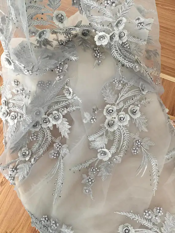 2 шт. Кружевная аппликация из бисера с жемчугом Венецианский кружевной лиф