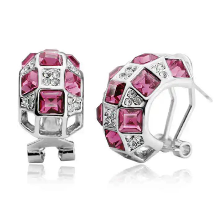 Free Shipping New Fashion Stud earrings Colorful Bow Earring Austrian crystal jewelry apparel accessories Top Quality | Украшения и