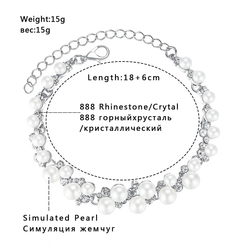 Mecresh элегантные свадебные браслеты с искусственным жемчугом для женщин