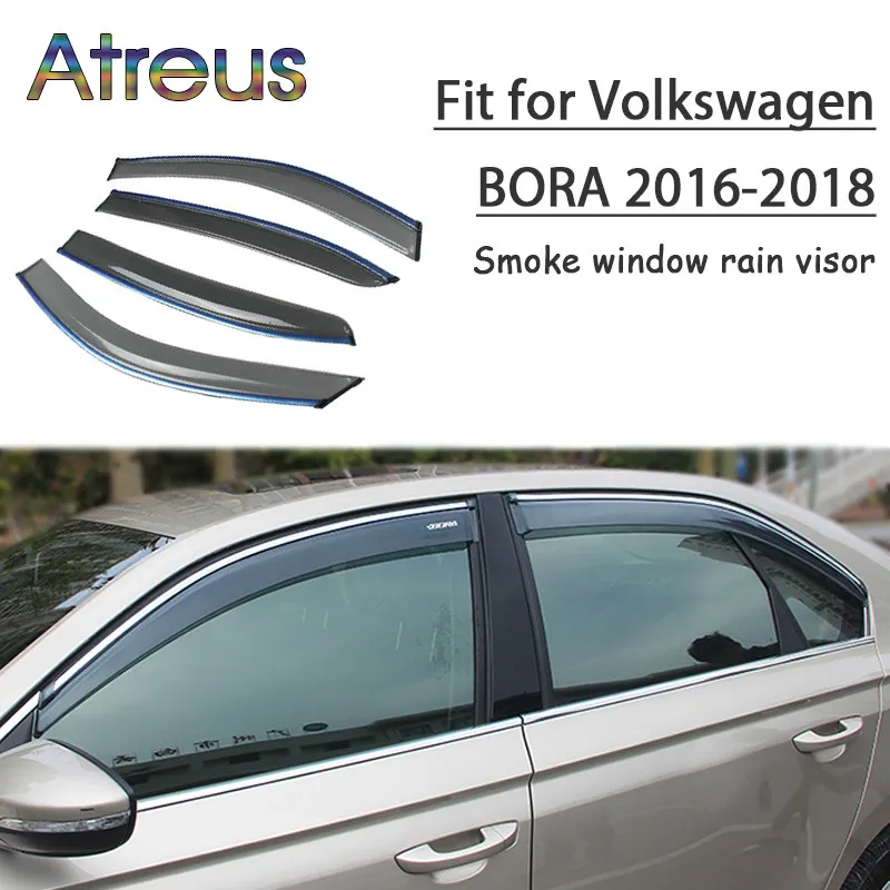 

Atreus 1 комплект ABS дождевой дым окно козырек автомобильный дефлектор для защиты от ветра для Volkswagen VW Bora 2016 2017 2018 аксессуары