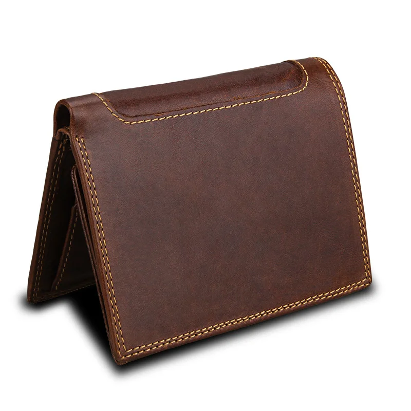 Винтажный дизайнерский мужской короткий кошелек Carteiras Masculinas из 100% натуральной