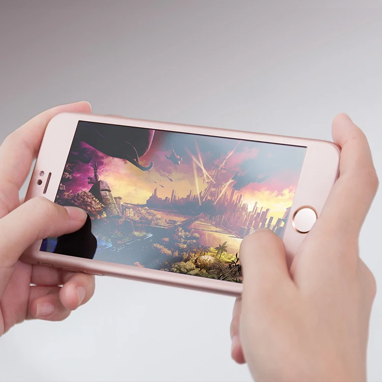360 Защитный чехол для iPhone 6 6S 7 8 Plus X 5 5S SE закаленное стекло передняя и задняя крышка