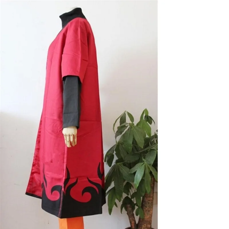Аниме Наруто шиппуден Косплей Костюм Uzumaki унисекс Sage красный плащ длинный халат