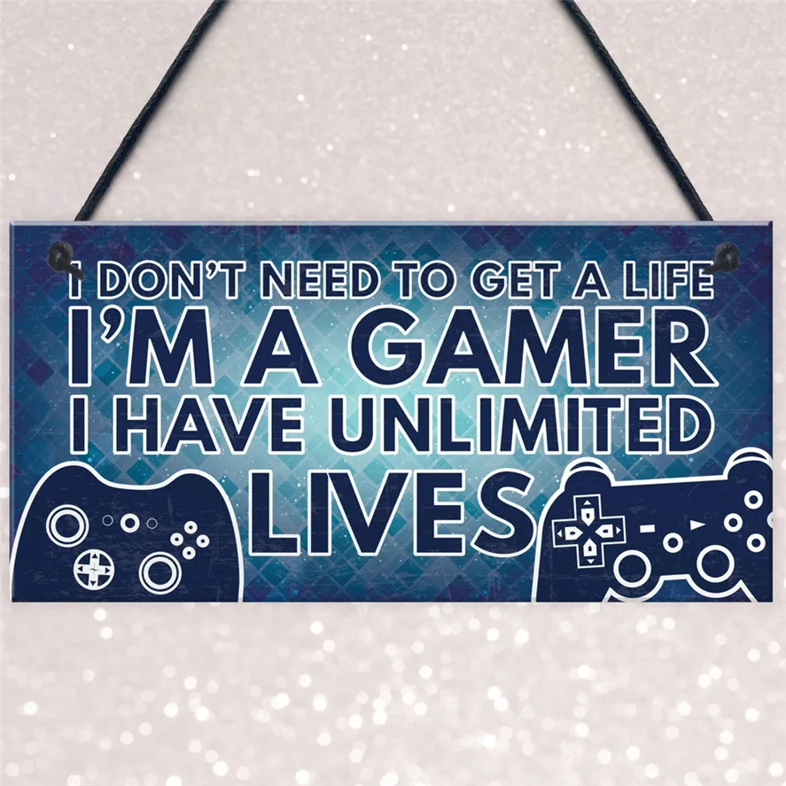 Новинка 1 шт. DIY Gamer I'M GAMER лучший подарок другу новинка подвесная табличка на