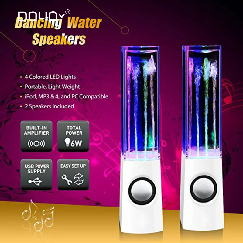 Dancing Water Speaker Portable Mini USB LED Light Bluetooth For iphone ipad PC MP3 MP4 PSP subwoofer water-column audio | Электроника