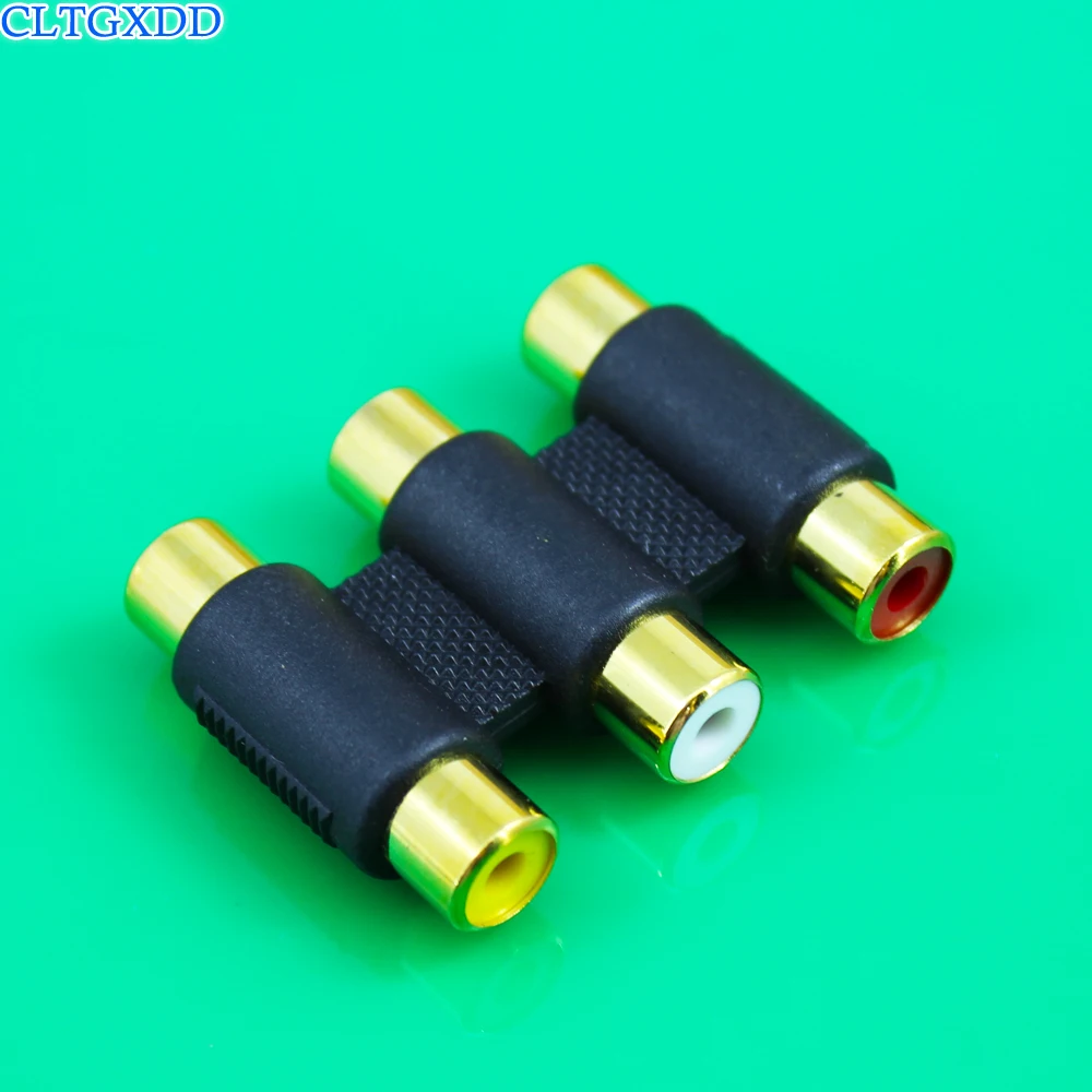 Cltgxdd 3 RCA тройной AV Аудио Видео гнездо Соединительный адаптер разъем|Соединители| |